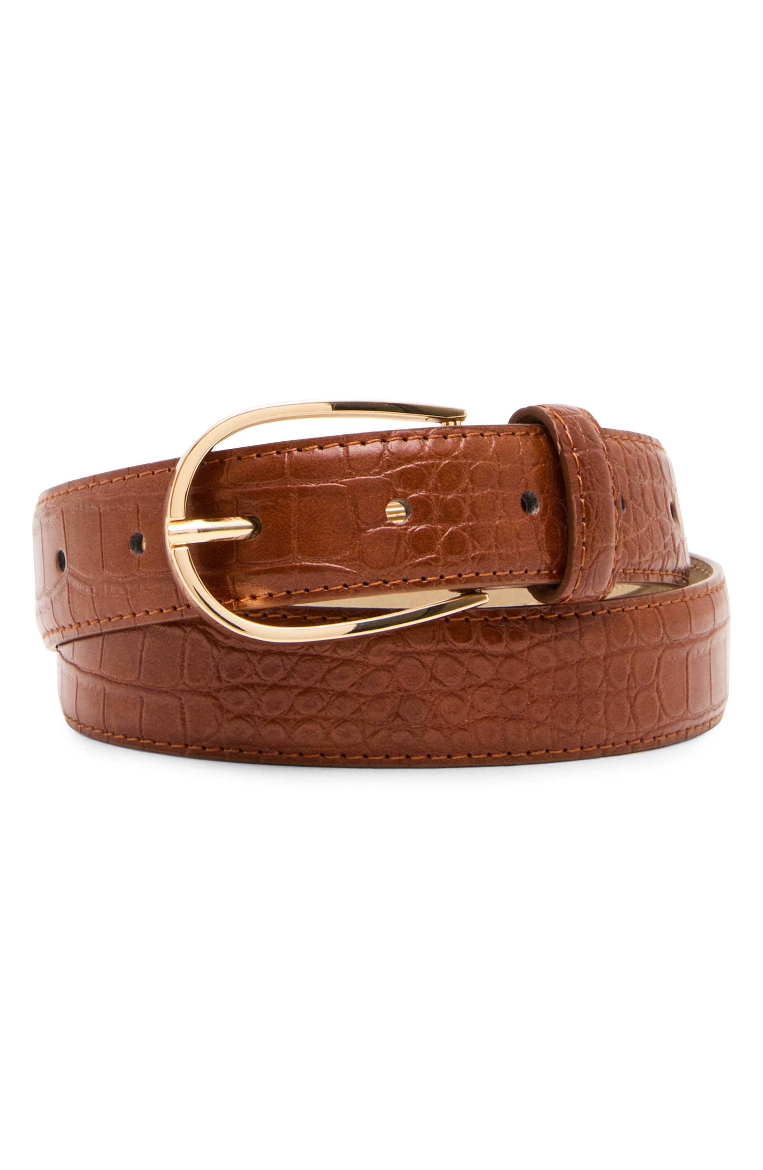 Croc Embossed Belt