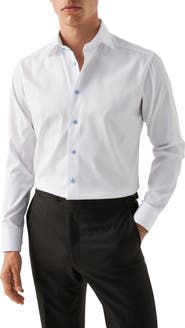Eton Signature Contemporary Fit Cotton Twill Dress Shirt