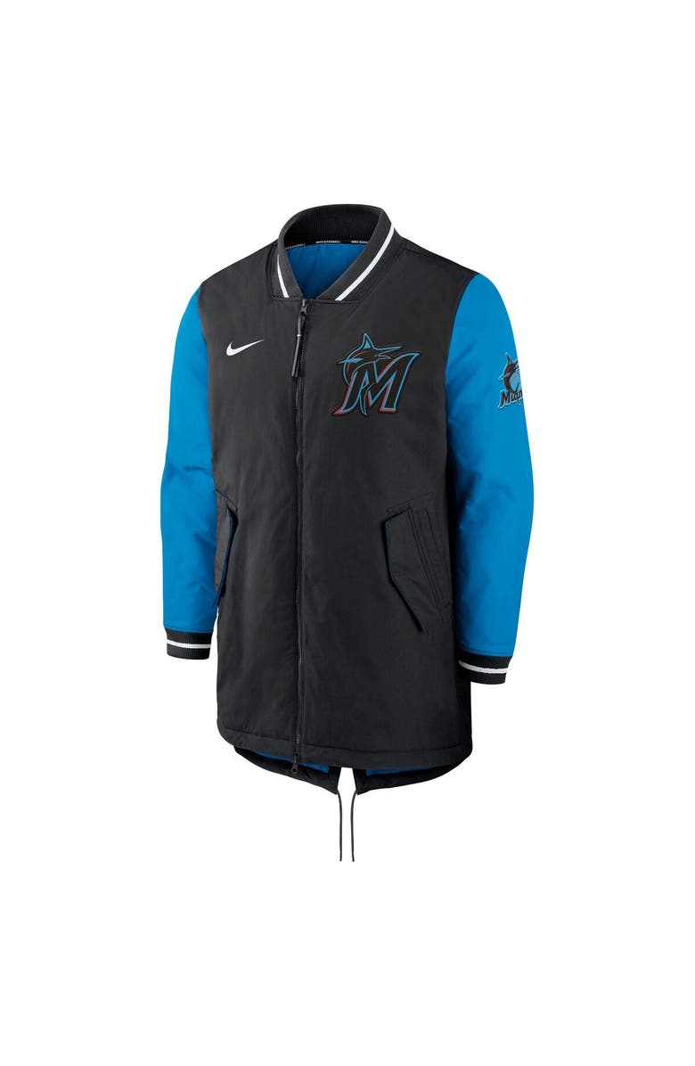 Nike Men's Nike Black Miami Marlins Dugout Performance Full-Zip Jacket, Alternate, color,