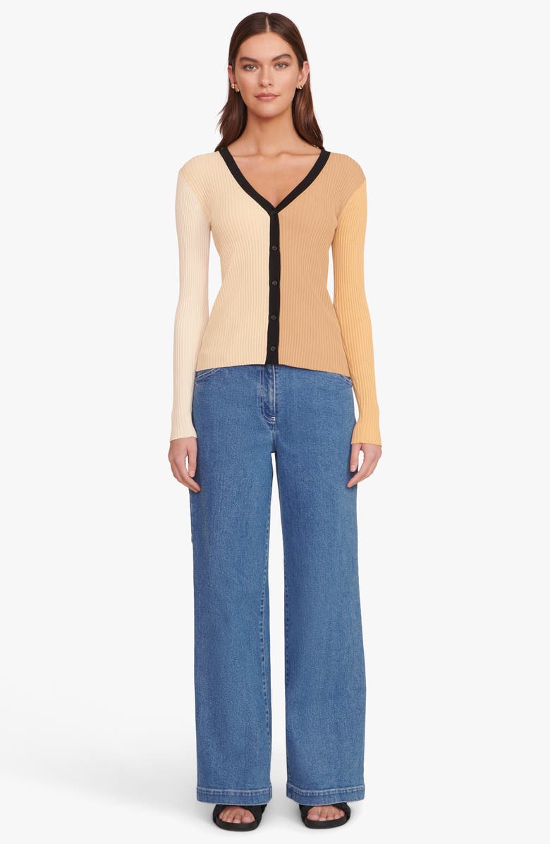 STAUD Cargo Colorblock Cardigan, Alternate, color,