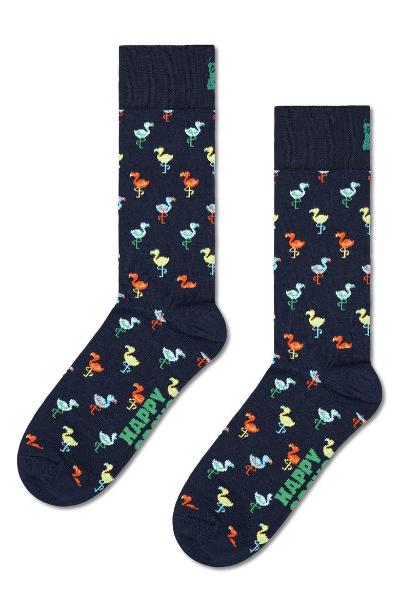 Happy Socks Navy Assorted 3-Pack Crew Socks Gift Box, Alternate, color, Navy Multi