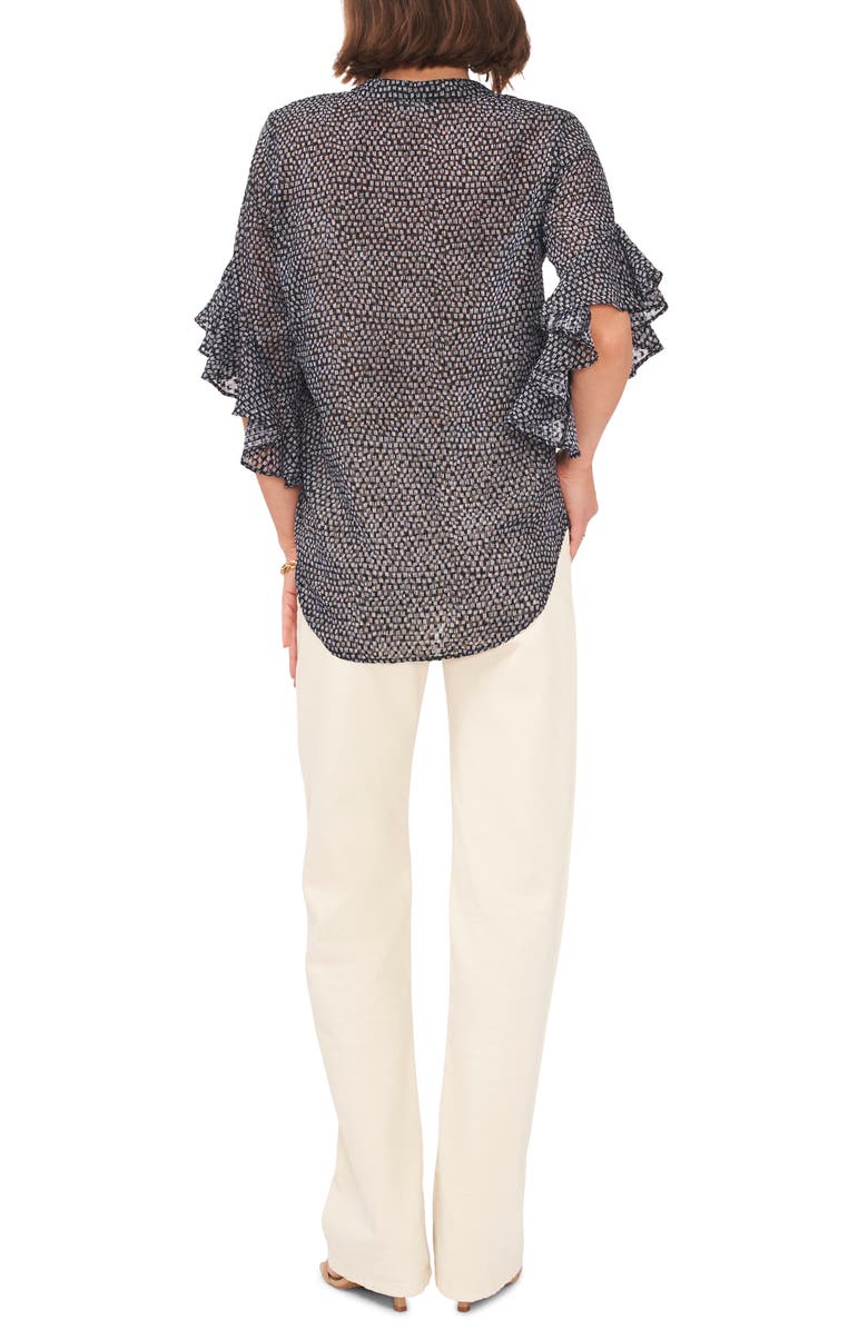 Vince Camuto Ruffle Sleeve Tunic Blouse, Alternate, color,