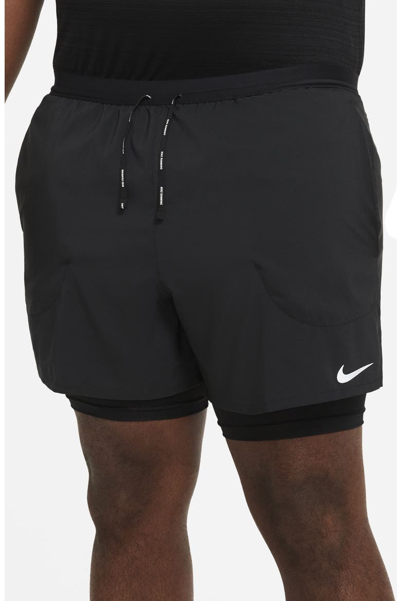 Dri-FIT Flex Stride Pocket 2-in-1 Running Shorts, Alternate, color, BLACK/ BLACK