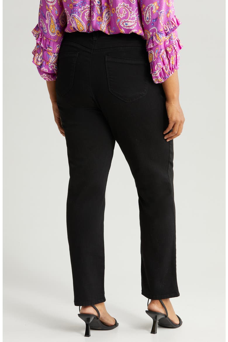 Sawyer Straight Leg Jeans, Alternate, color, BLACK