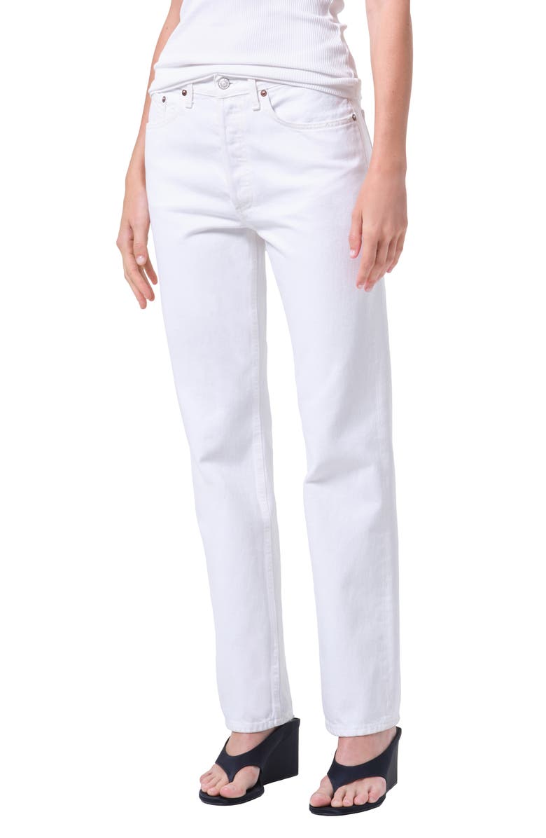 AGOLDE Lana Jeans, Alternate, color, Marshmallow Clean White