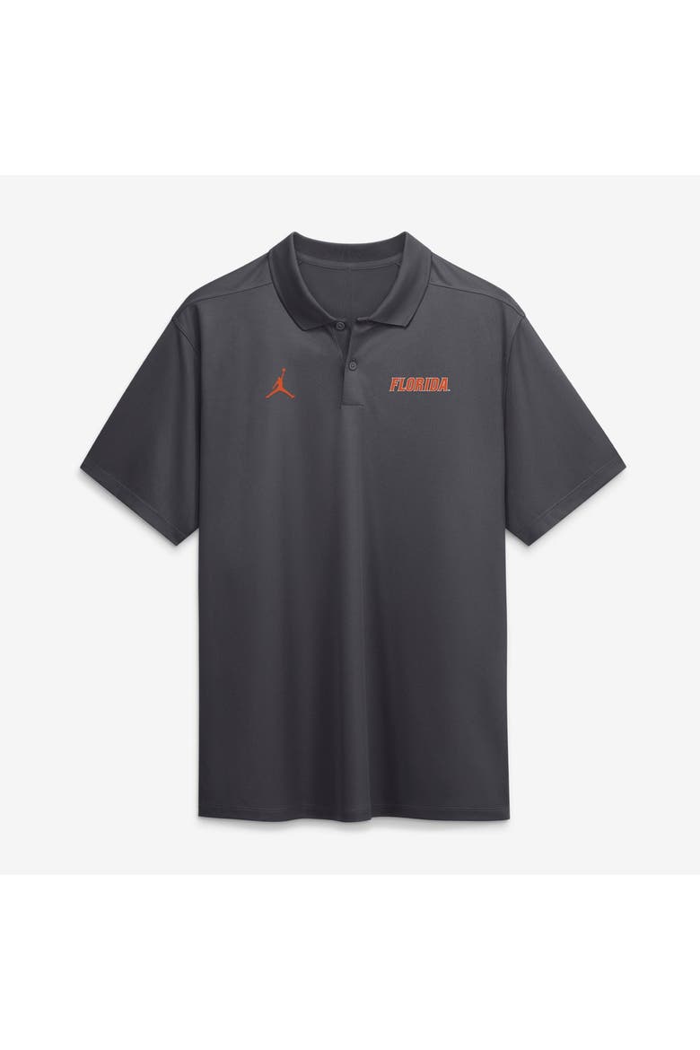 Men's Jordan Brand Anthracite Florida Gators Dri-FIT Victory Polo, Main, color, Anthracite