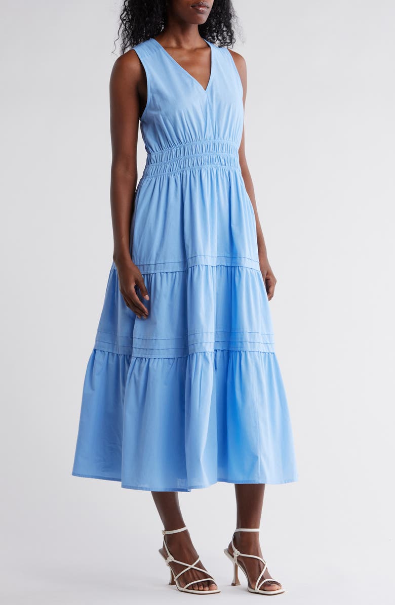 STITCHDROP Duxbury Tiered Cotton Dress, Main, color,