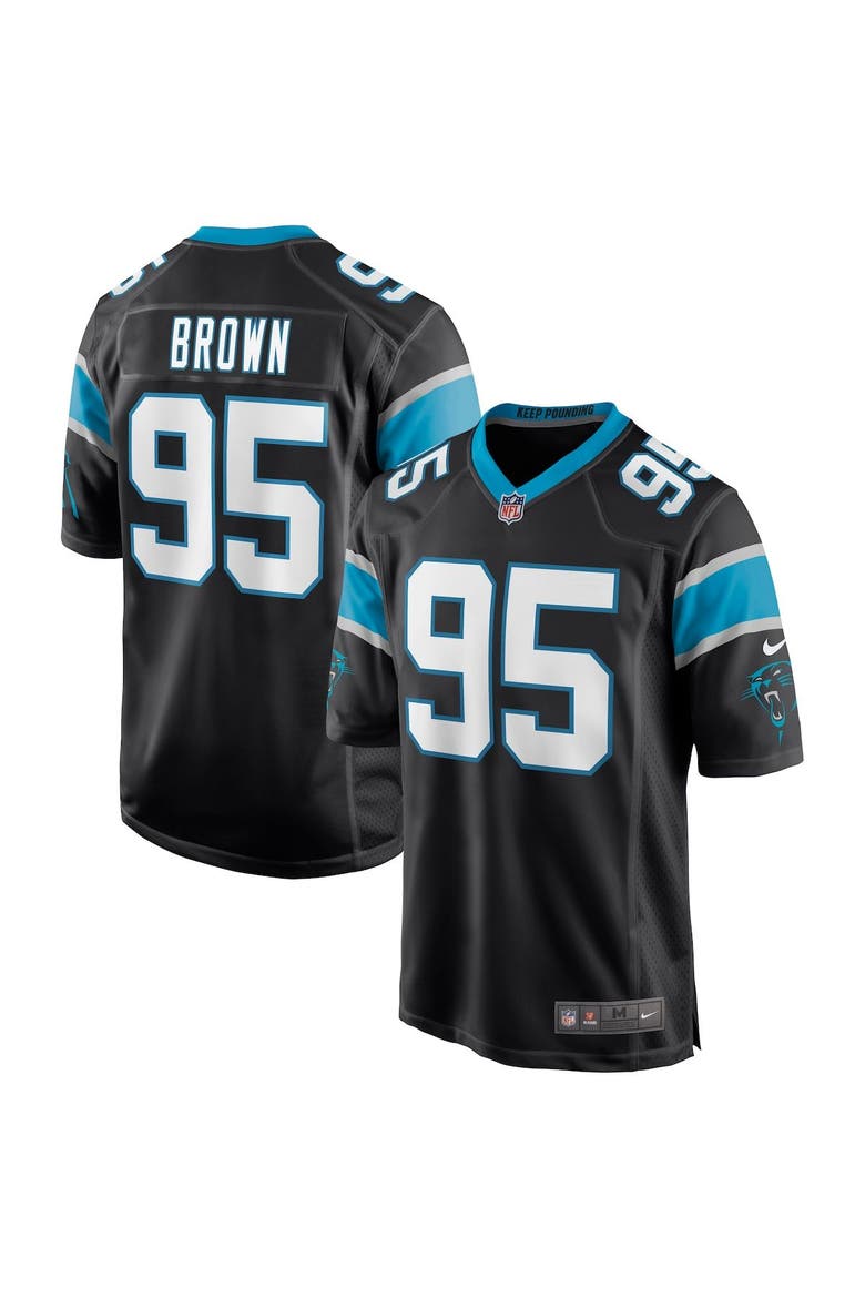 Men's Nike Derrick Brown Black Carolina Panthers Player Game Jersey, Alternate, color, Black