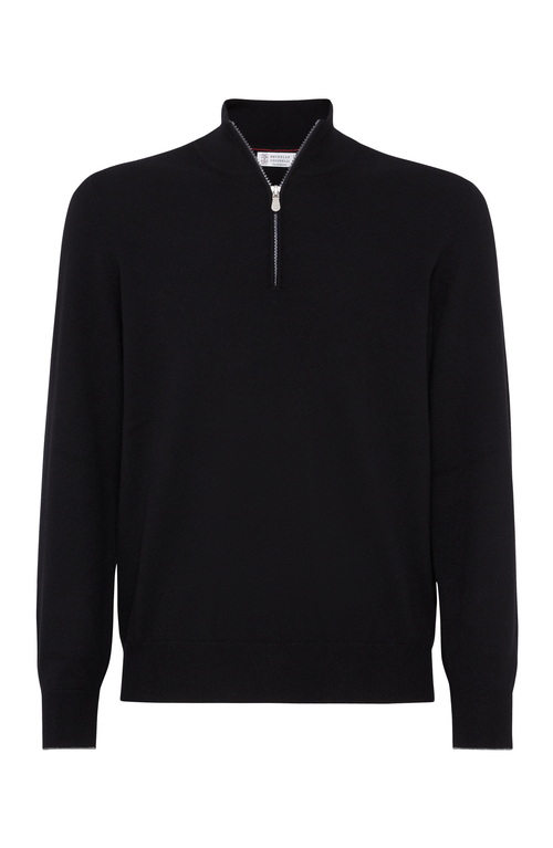 Brunello Cucinelli Long-sleeve Cashmere Jumper In Black
