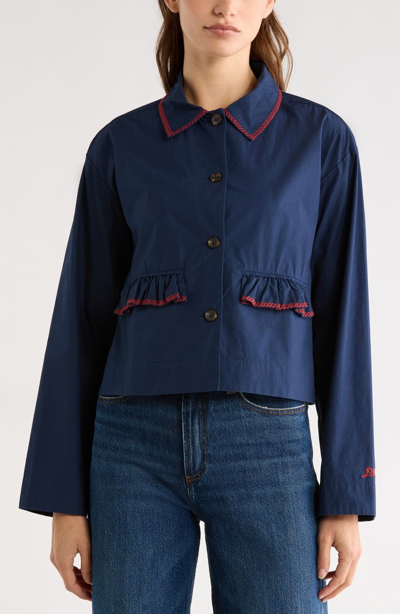 Damson Madder Lykke Button-Up Shirt, Alternate, color, Navy