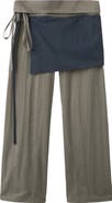 MANGO Tied Overlay Wide Leg Pants