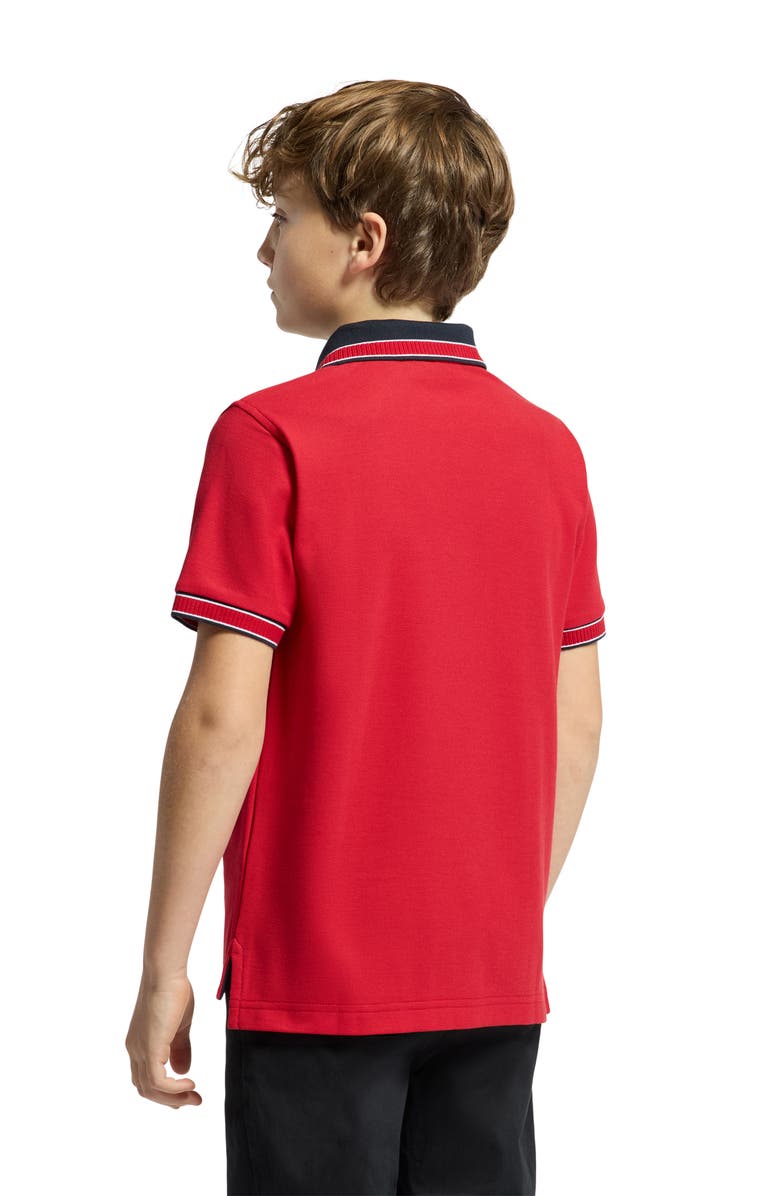 Psycho Bunny Kids' McCoy Piqué Polo, Alternate, color, Brilliant Red 2
