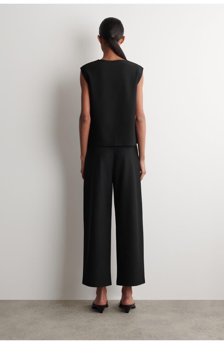 COS High-waisted Trousers, Alternate, color, Black