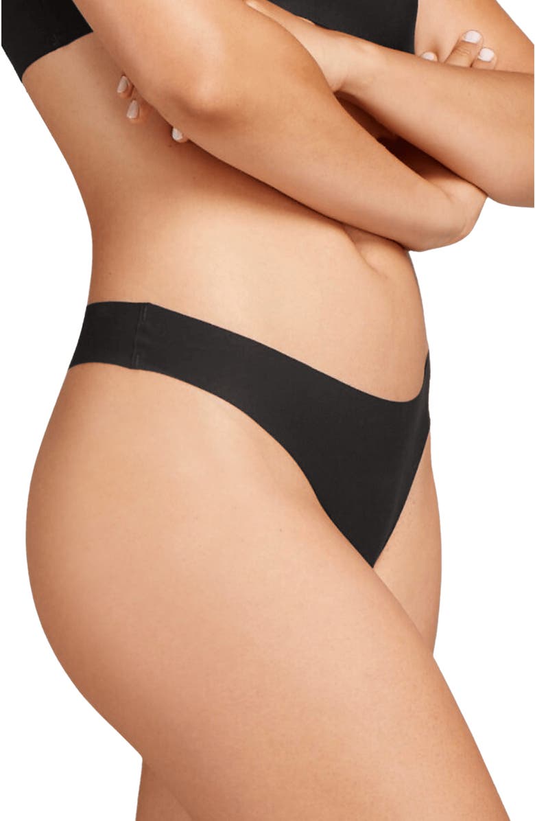 Siella No-Show Bikini, Alternate, color, Black