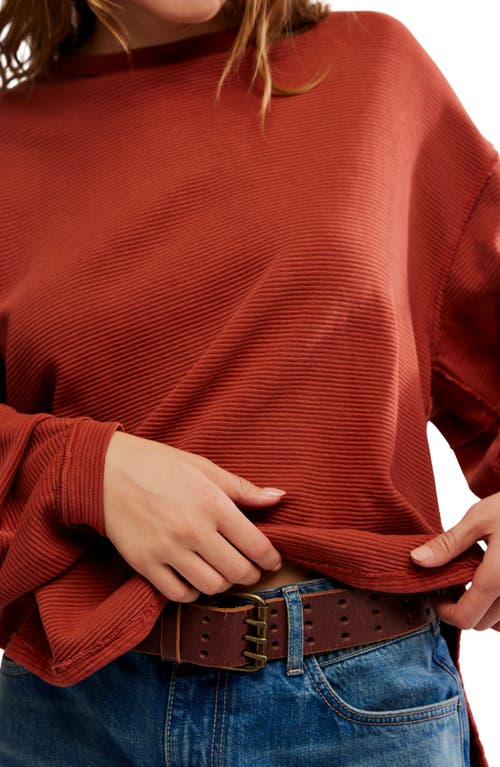 Free People Total Eclipse Oversize T-shirt In Brown