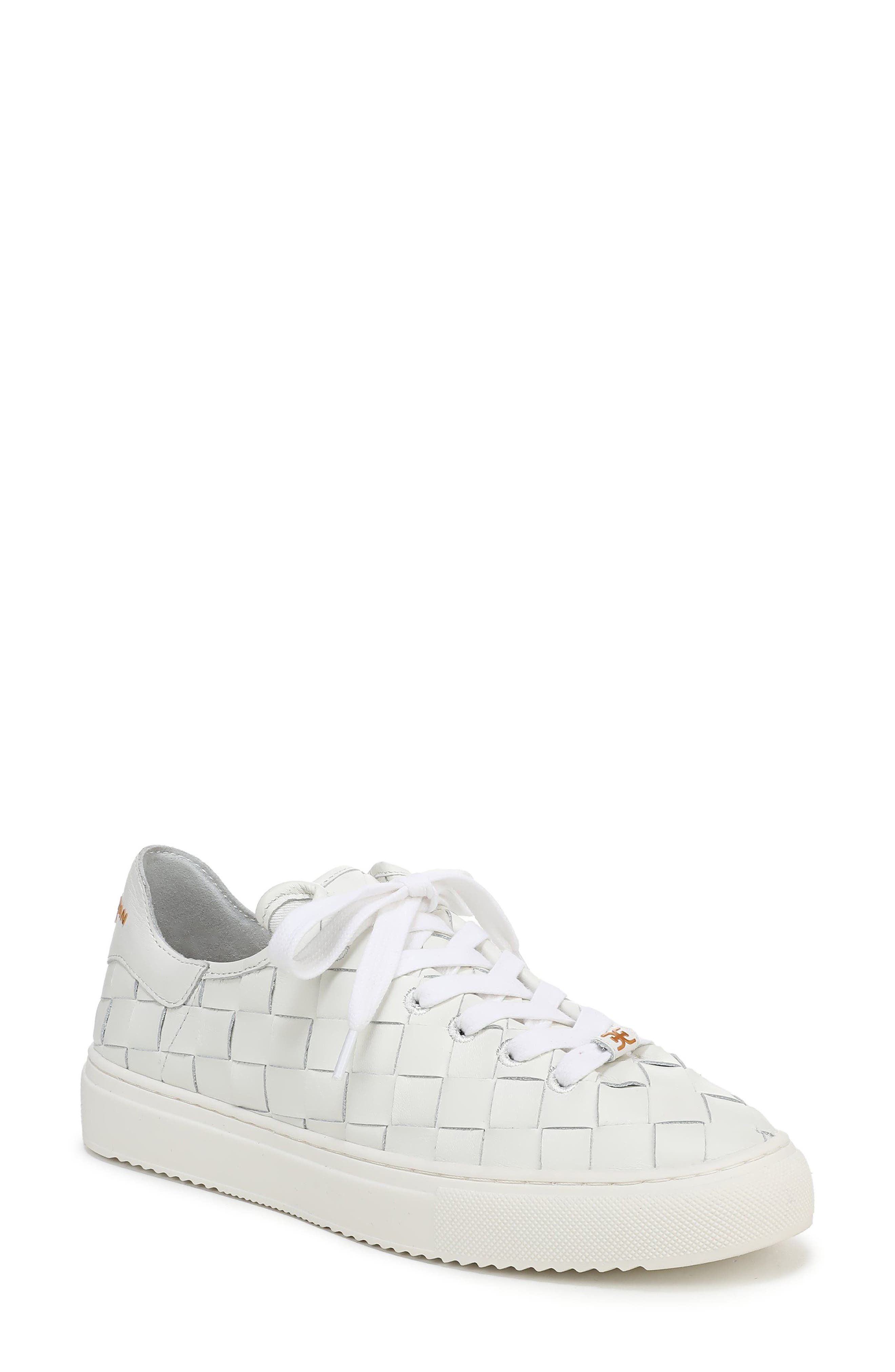 Sam Edelman Poppy Woven Sneaker, Main, color, Bright White