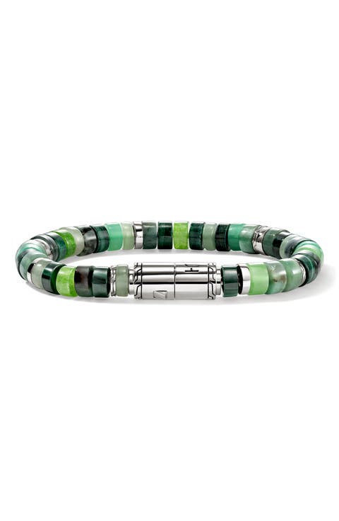 Heishi Sterling Silver Stone Bracelet