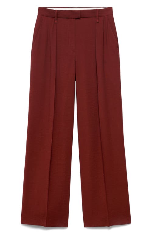 Mango Pleated Straight Fit Pants In Multi