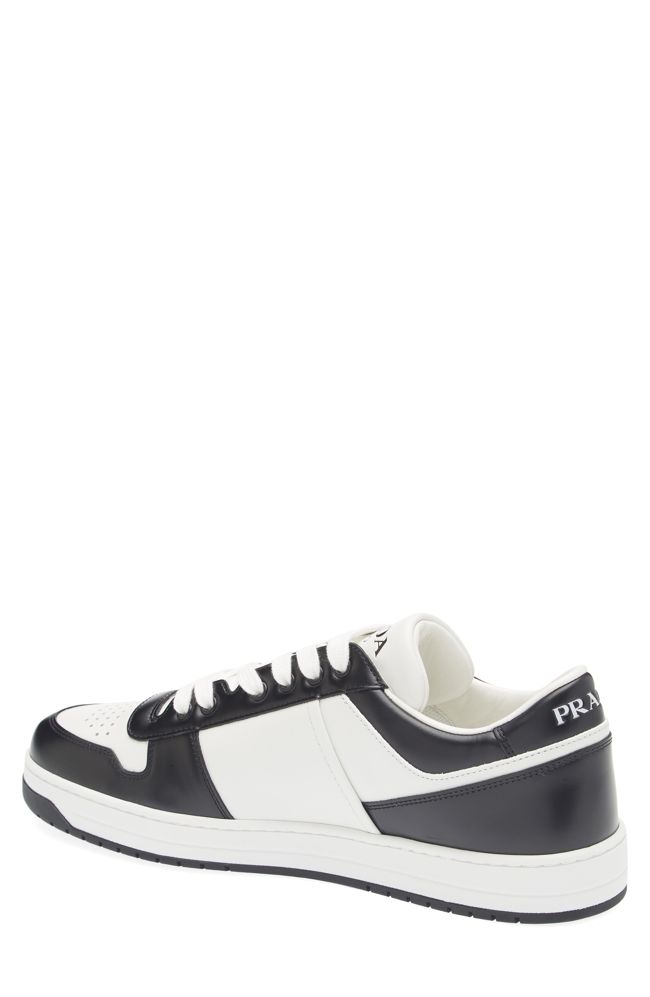 Prada Downtown Sneaker, Alternate, color, Bianco/ Nero