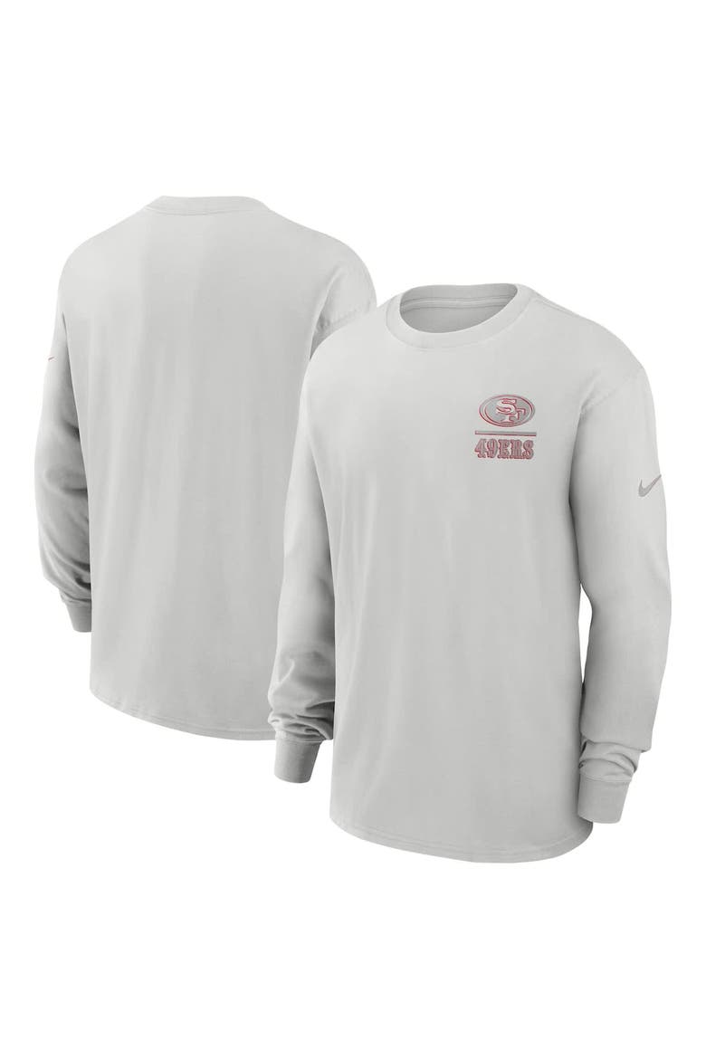 Men's Nike Gray San Francisco 49ers Essential Heavy Max90 Long Sleeve T-Shirt, Main, color, Gray