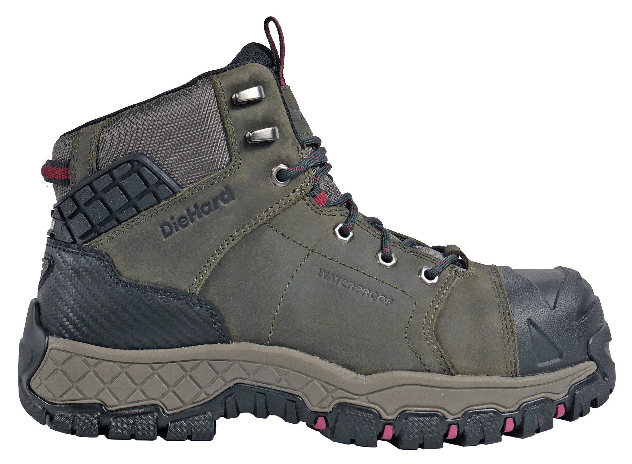 DieHard Comet Composite Toe Waterproof Work Boot, Alternate, color, Olive/Black