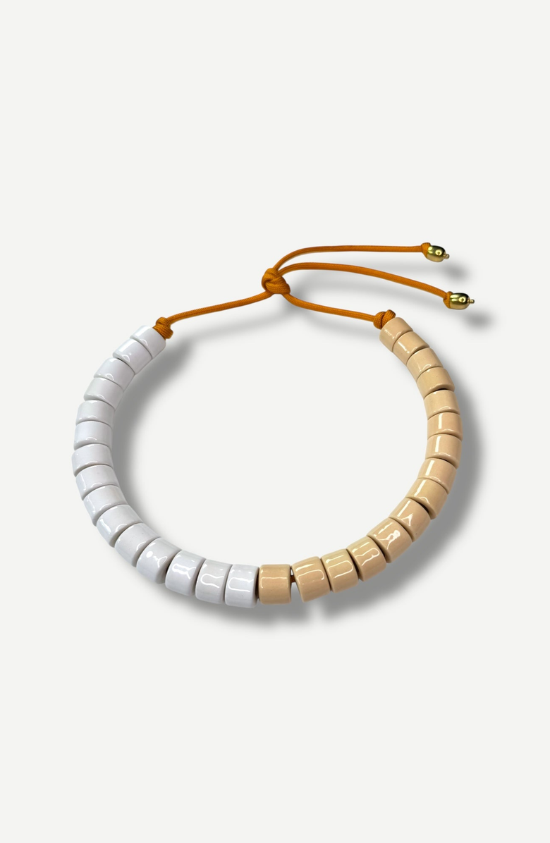 Her New Tribe Bead Two Split Candy Necklace, Alternate, color, Crepe & Blank