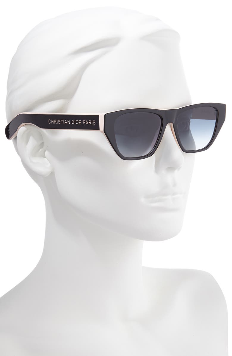 DIOR Insidout2s 54mm Flat Top Sunglasses, Alternate, color, 