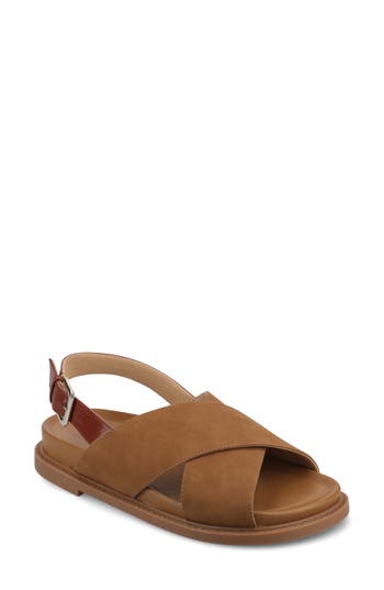 Journee Collection Marina Slingback Sandal In Tan Marrinna