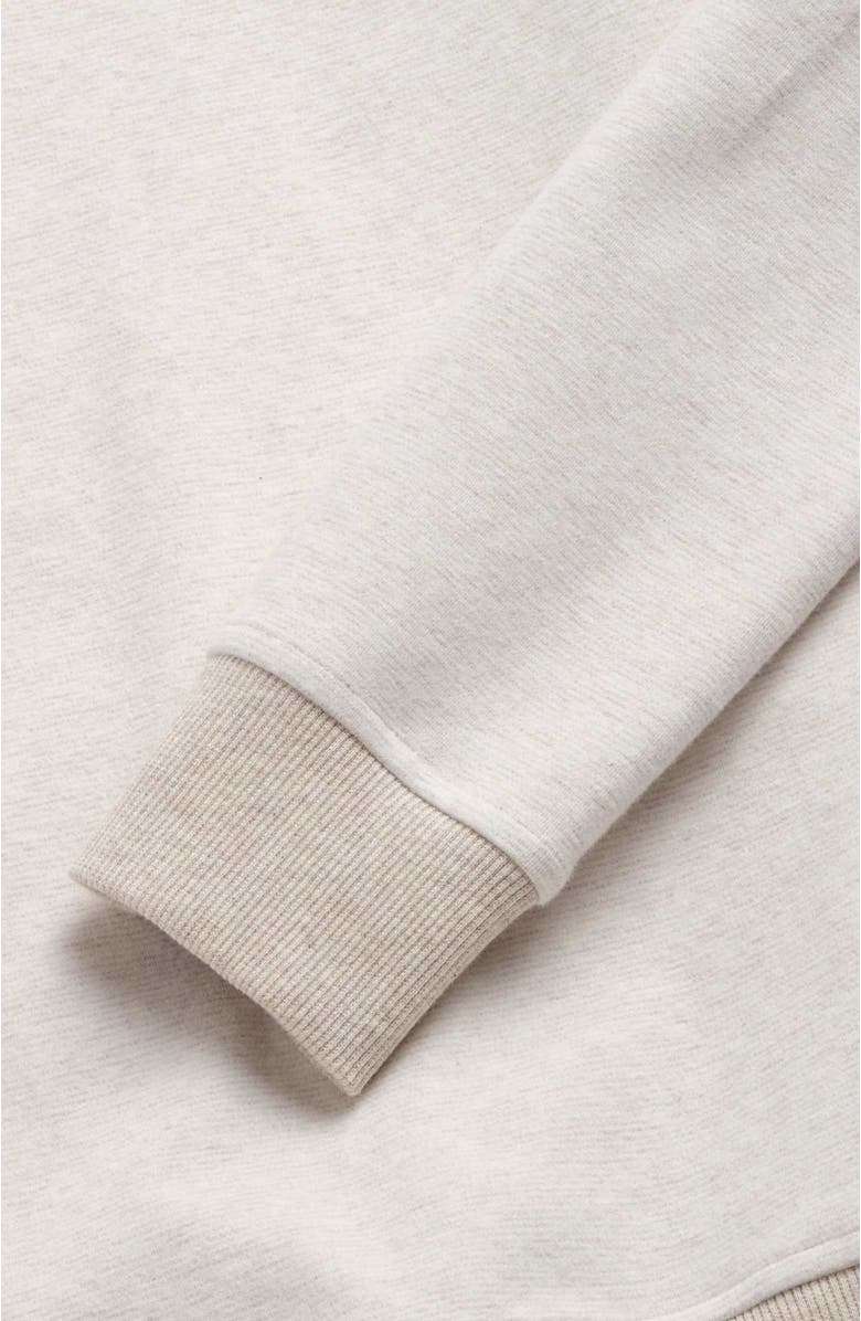 Surfside Supply Co. Bobby Stripe Fleece Quarter Zip, Alternate, color, Taupe Heather