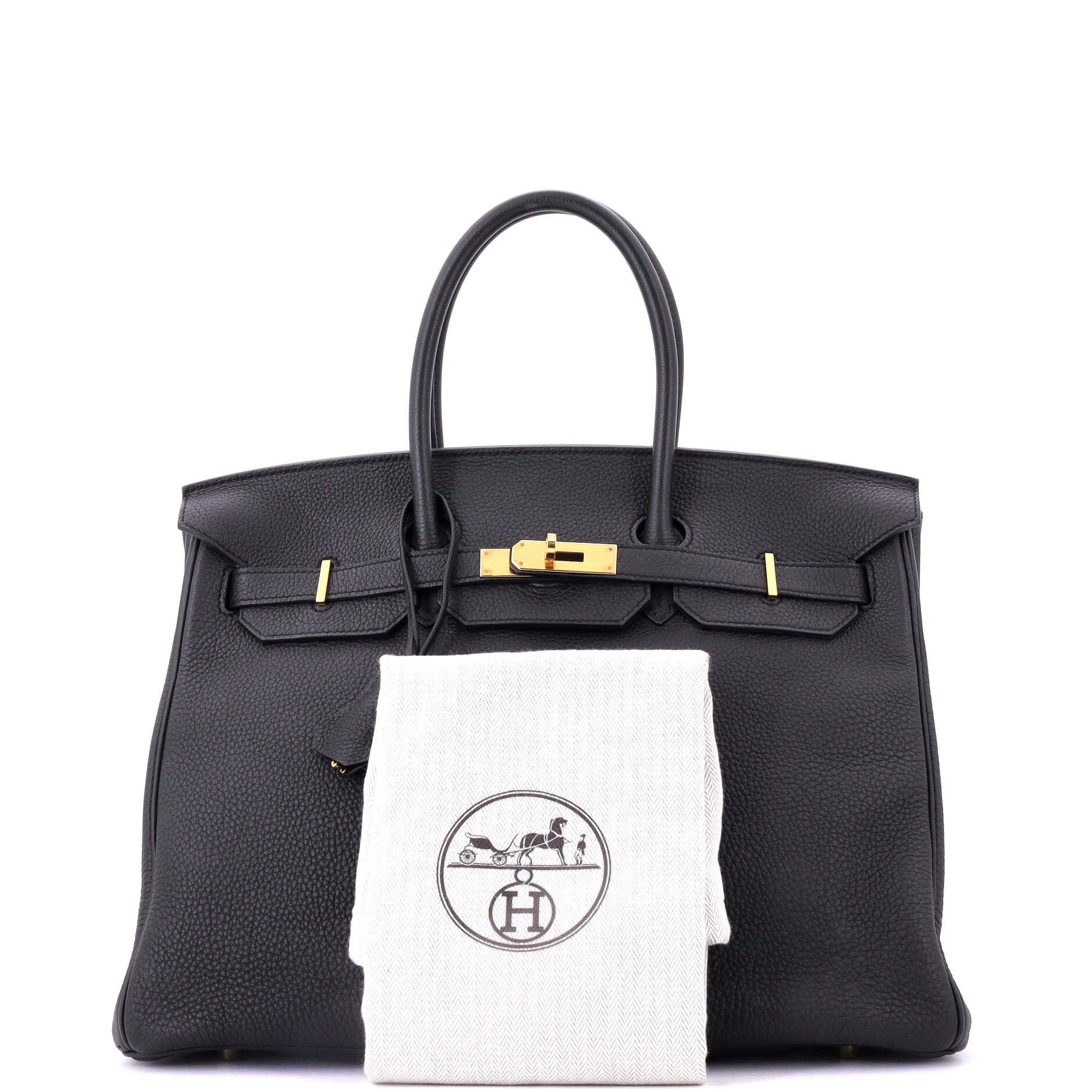 Pre-Owned Hermes Birkin Handbag Black Togo with Gold Hardware 35, Alternate, color, 