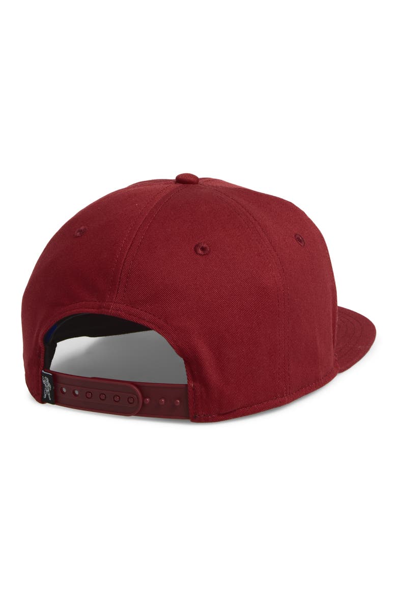Cotton Snapback Baseball Cap, Alternate, color, POMEGRANATE