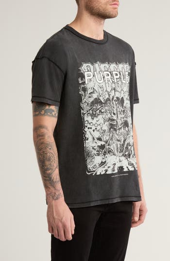 Textured Inside Out Cotton Graphic T-Shirt