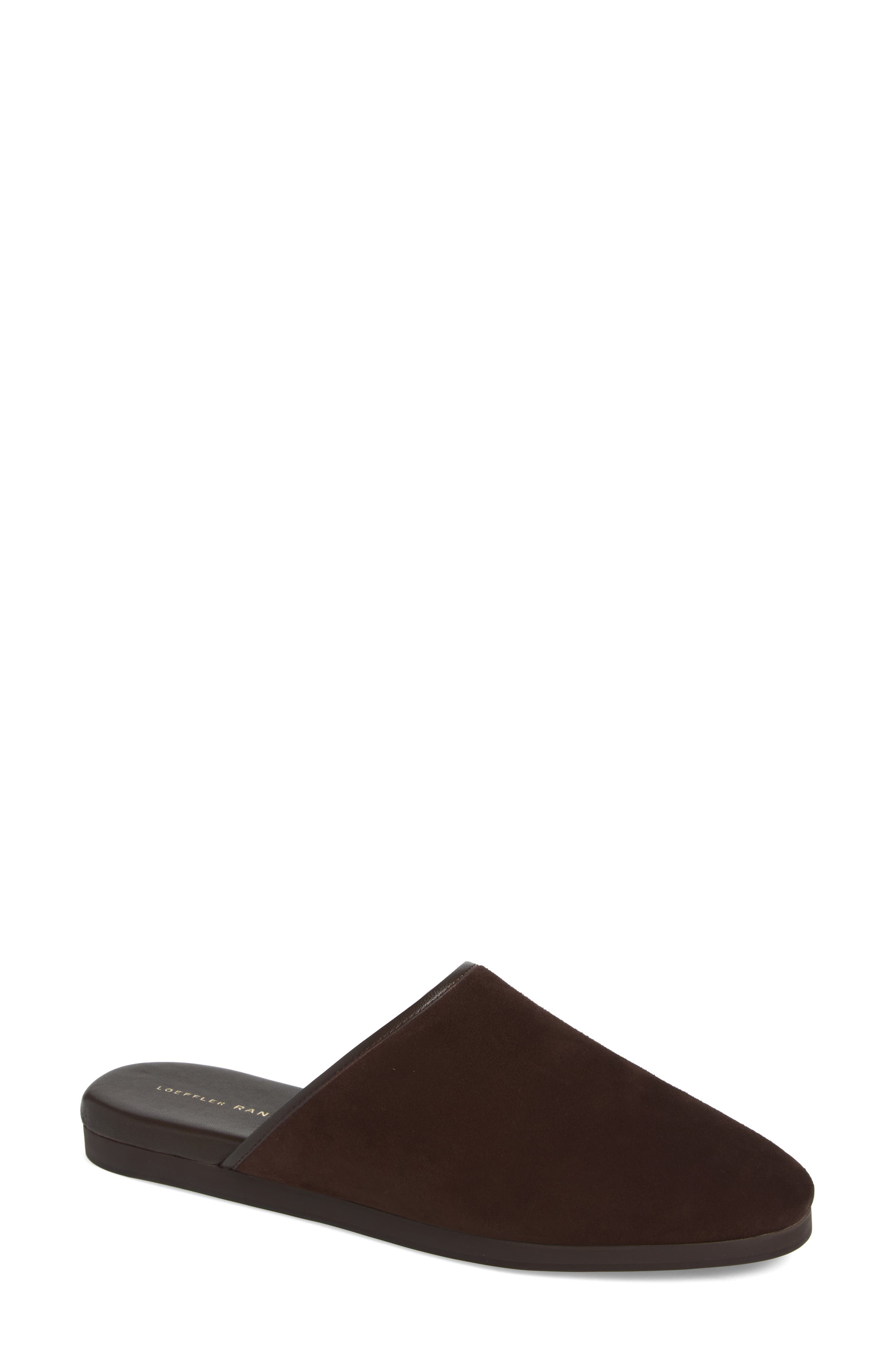 Roni Leather Flat Mule, Main, color, TMORO