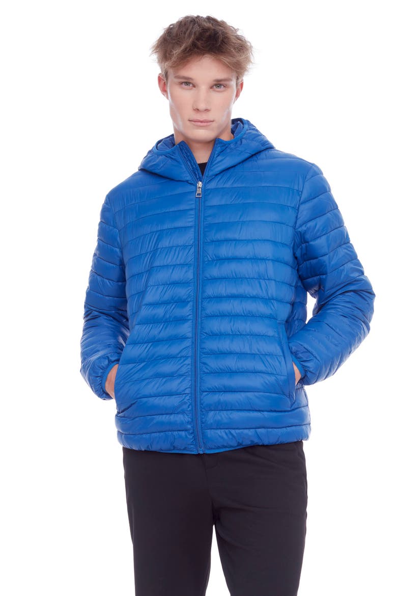 YOHO MEN'S - Vegan Down Lightweight Packable Puffer Jacket & Bag, Main, color, COBALT