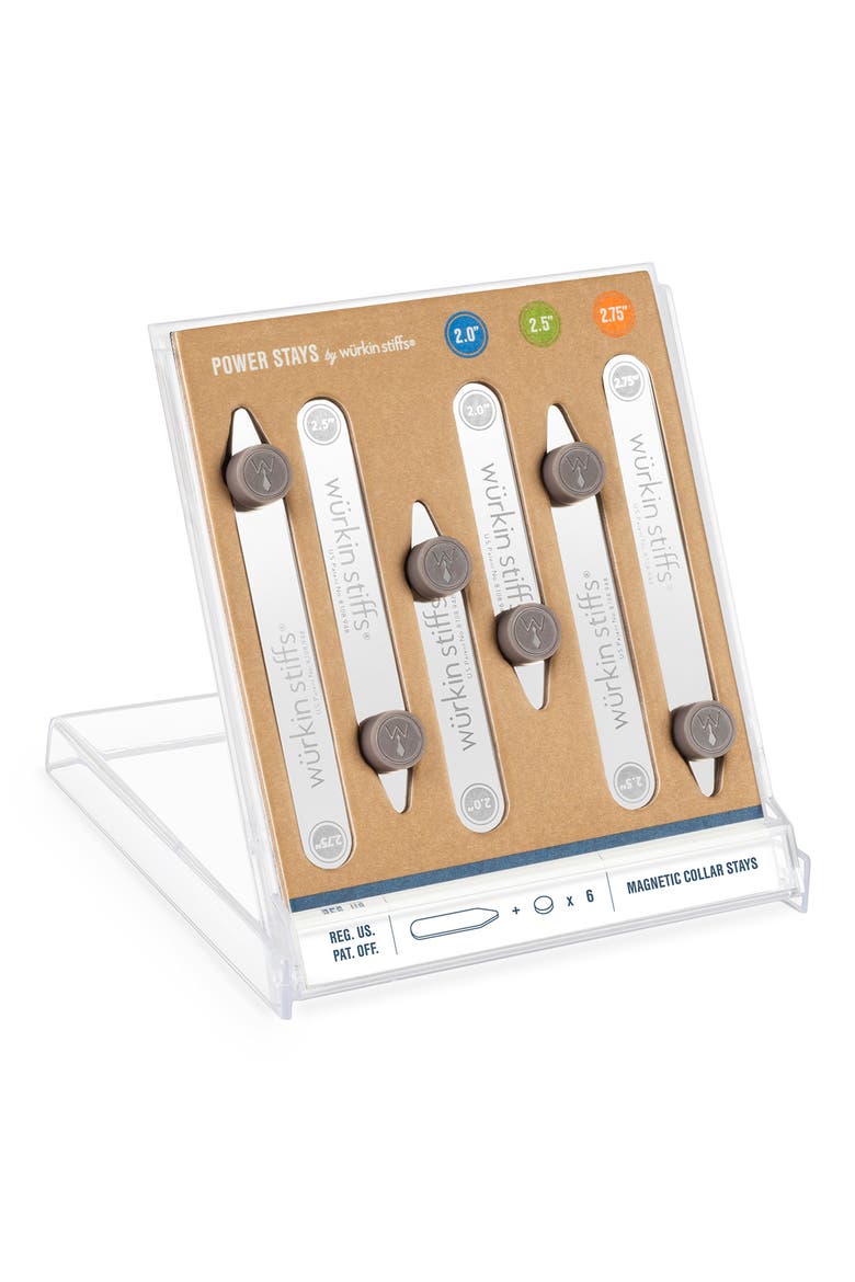 Set of 3 Magnetic Power Stays, Alternate, color, SILVER