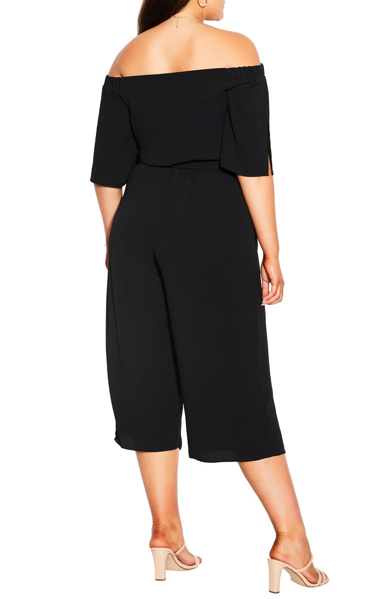 City Chic Off the Shoulder Jumpsuit, Alternate, color, 