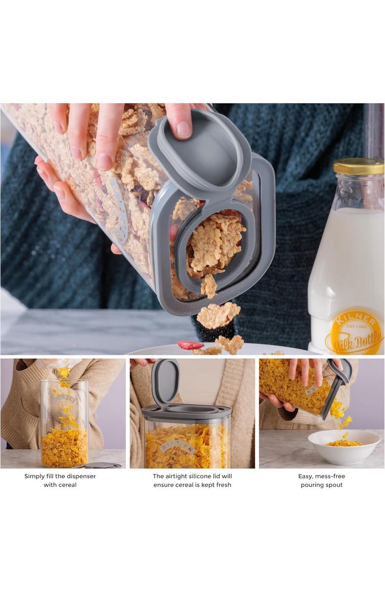 Kilner Fresh Storage Cereal Dispenser, Alternate, color, Clear