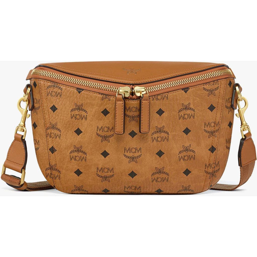 Mcm Small Diamant 3d Crossbody In Brown