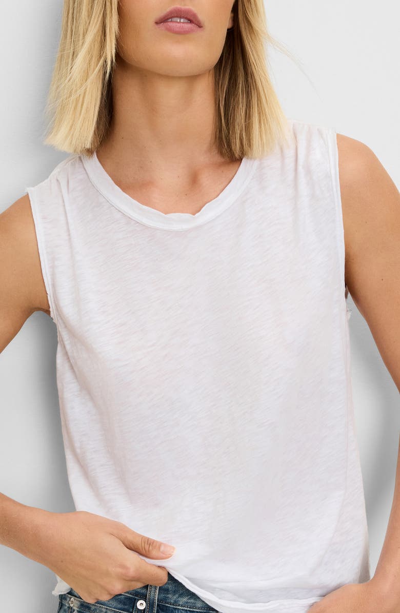 Michael Stars June Supima Cotton<sup>®</sup> Slub Jersey Tank, Alternate, color, White