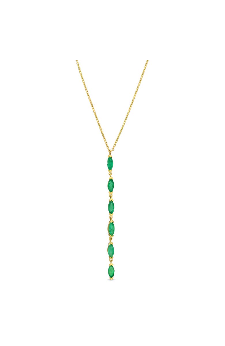 Julianna B. Emerald Lariat Necklace 14k, Main, color,