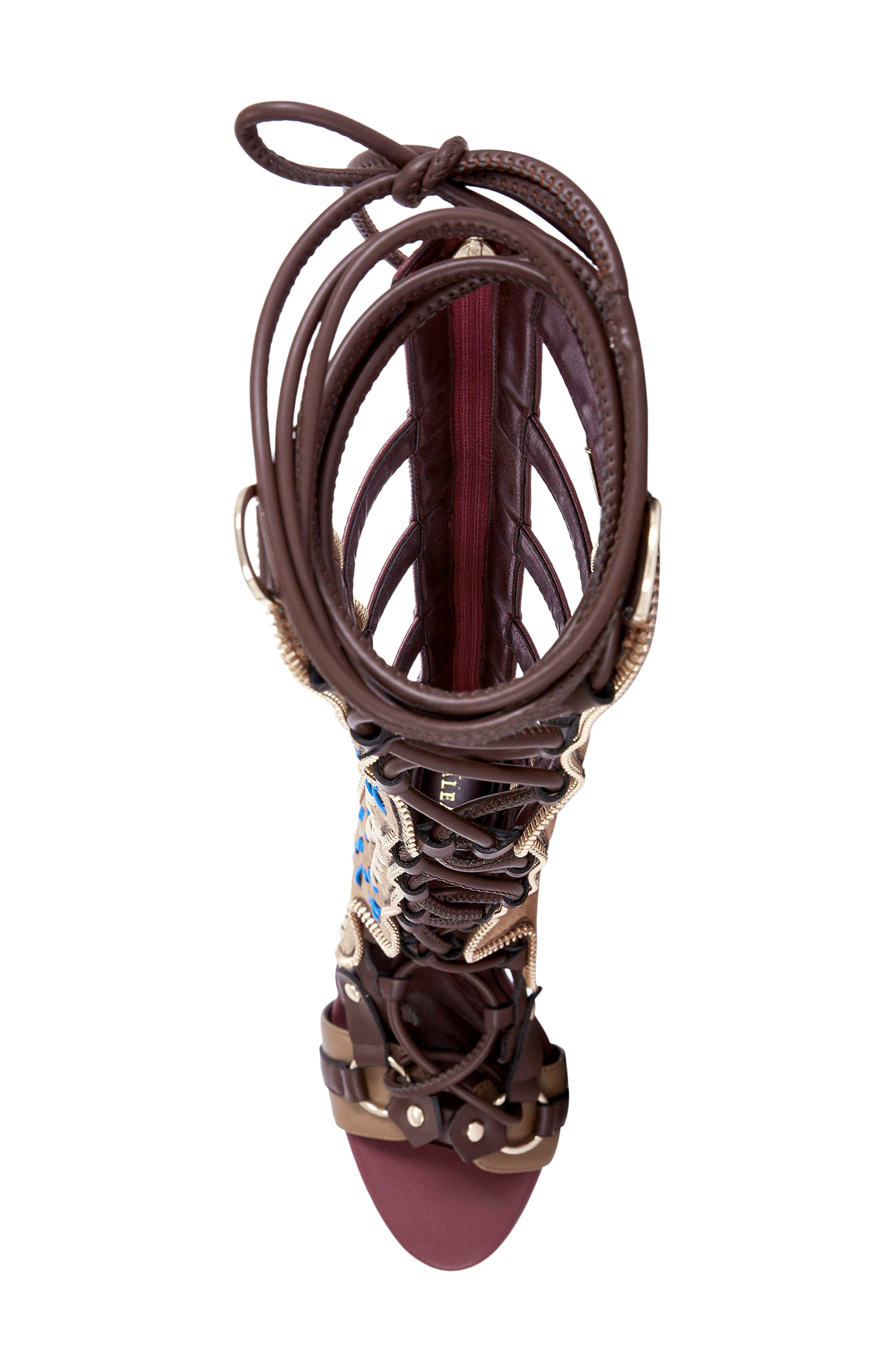 AZALEA WANG Shai Knee High Sandal, Alternate, color, 