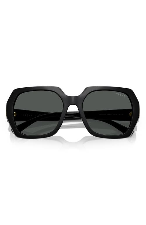 Vogue 55mm Irregular Sunglasses In Black