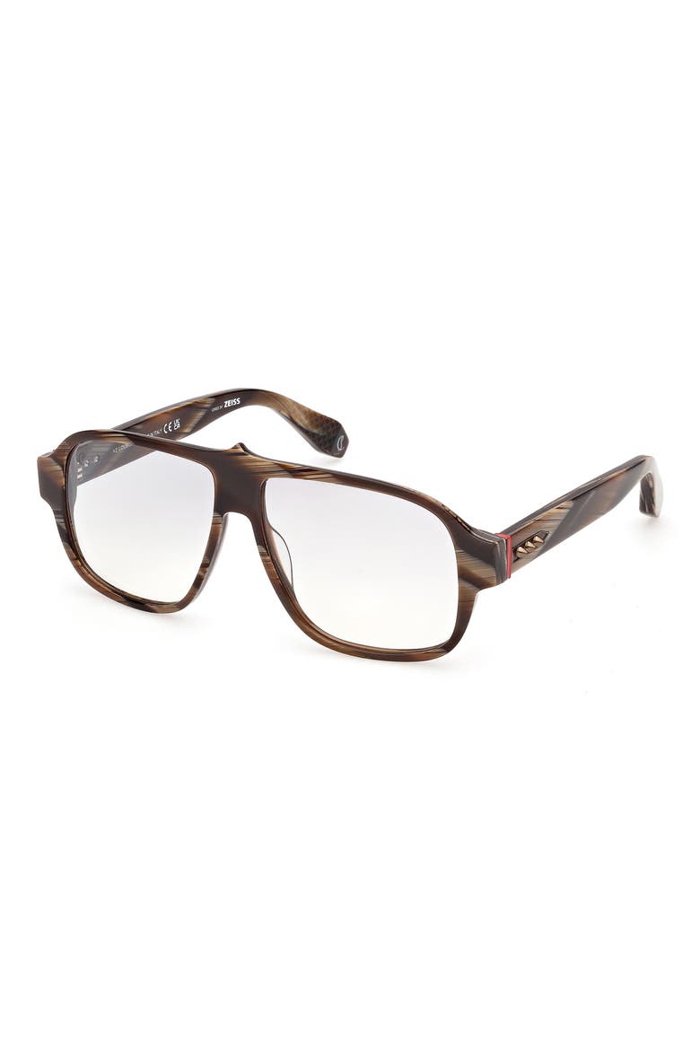 59mm Navigator Sunglasses, Alternate, color, BROWN HORN/ BRONZE/ SMOKE