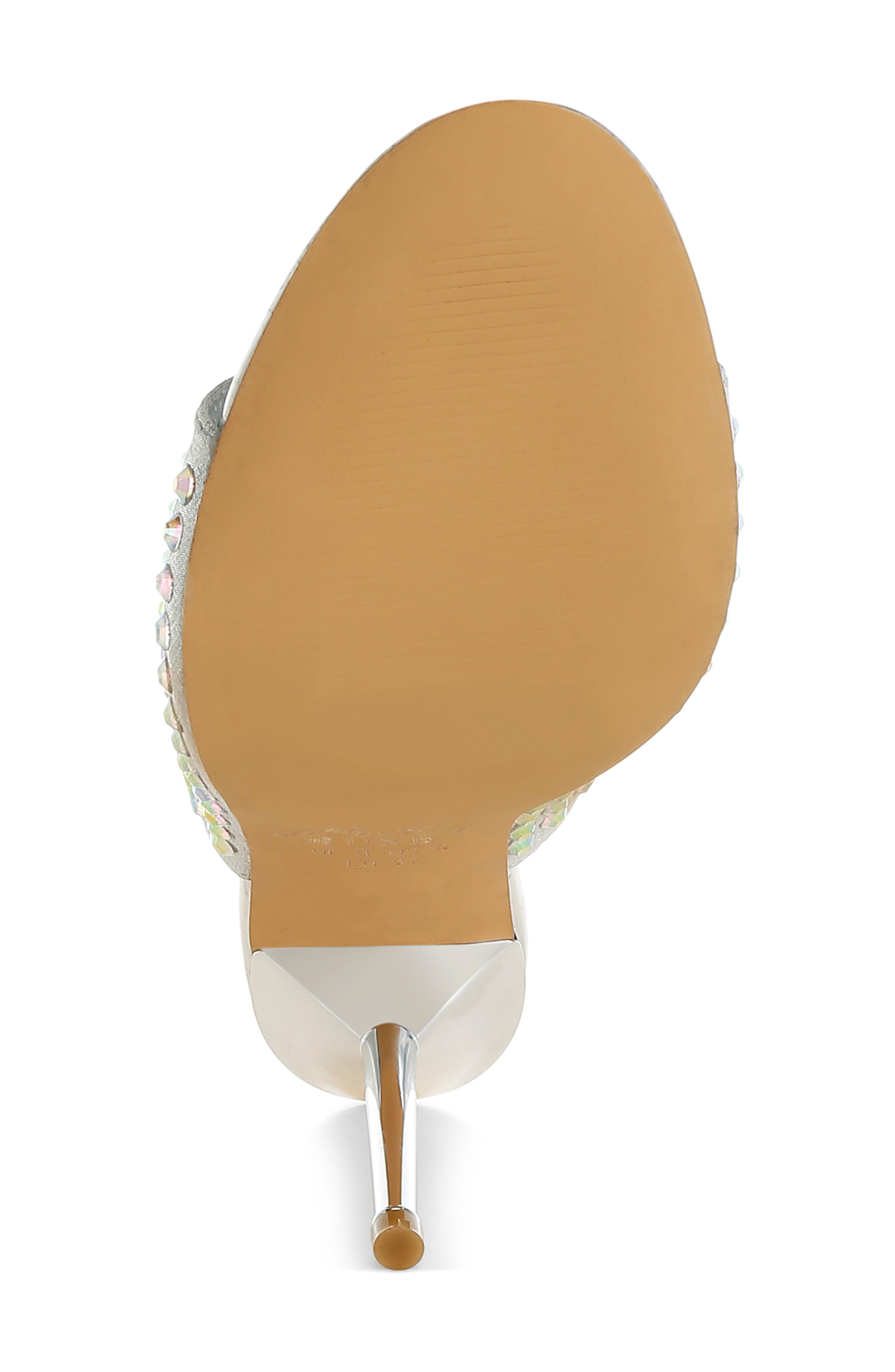 LONDON RAG Farasha Rhinestone Pump Sandal, Alternate, color, Silver