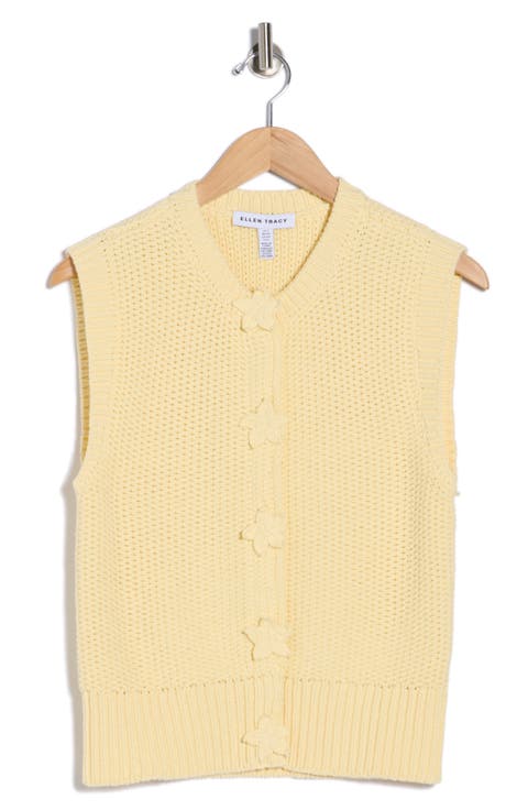 Floral Openwork Sweater Tank