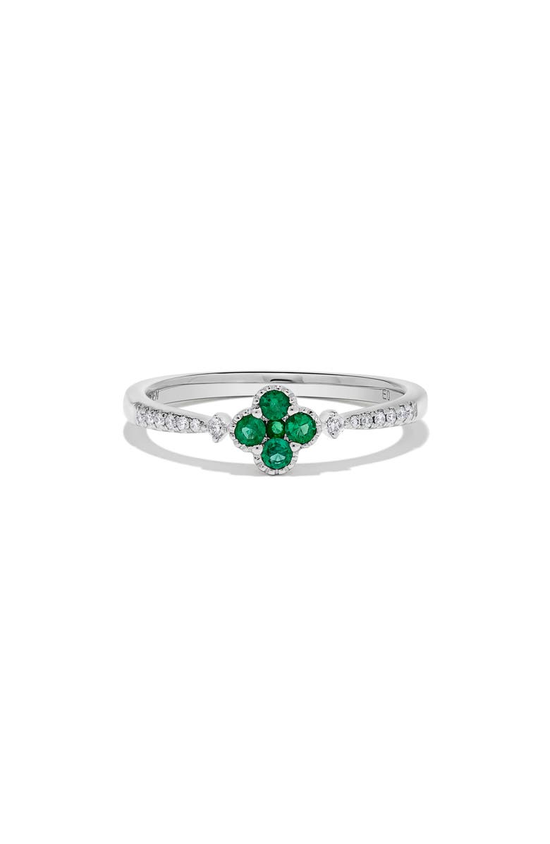 H.J. Namdar Stone & Diamond Clover Ring - 0.08ct., Alternate, color, 