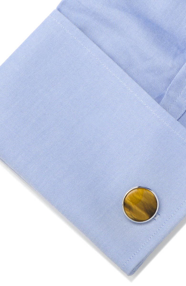 Cufflinks, Inc. Tiger's Eye Cuff Links, Alternate, color,