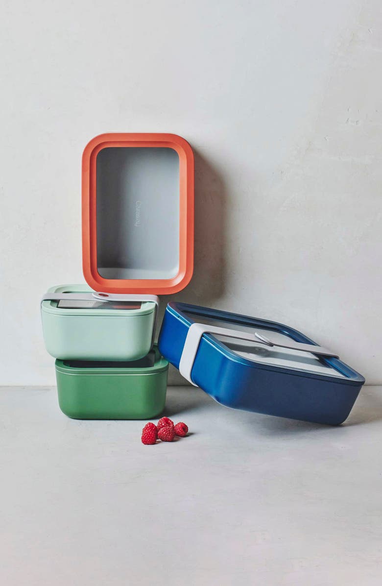 CARAWAY 17-Piece Food Storage Glass Container Set, Alternate, color, Gray