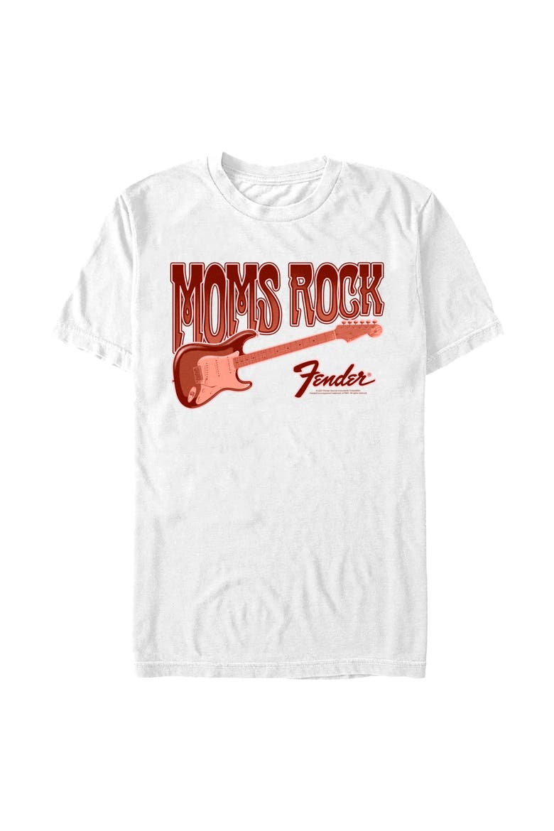 Men's Moms Rock Logo Graphic Tee, Main, color, White