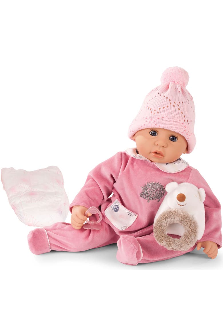 19" Cookie Hedgehog Baby Doll with Blue Sleeping Eyes and Accessories, Main, color, Multicolored